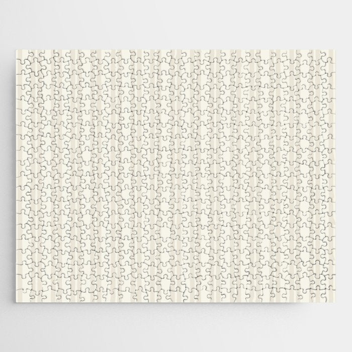 Pale Neutral Classic Double Stripe Pattern  Jigsaw Puzzle Gallery Image 1