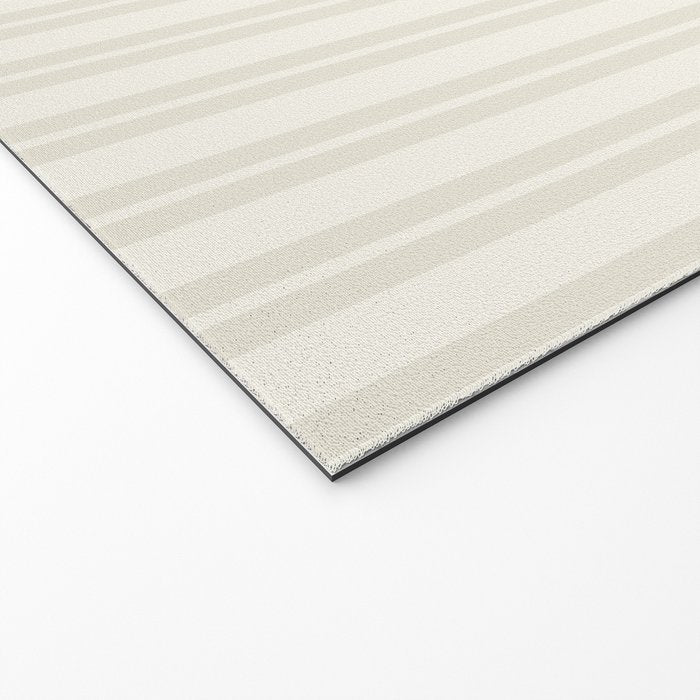 Pale Neutral Classic Double Stripe Pattern  Welcome Mat Gallery Image 2