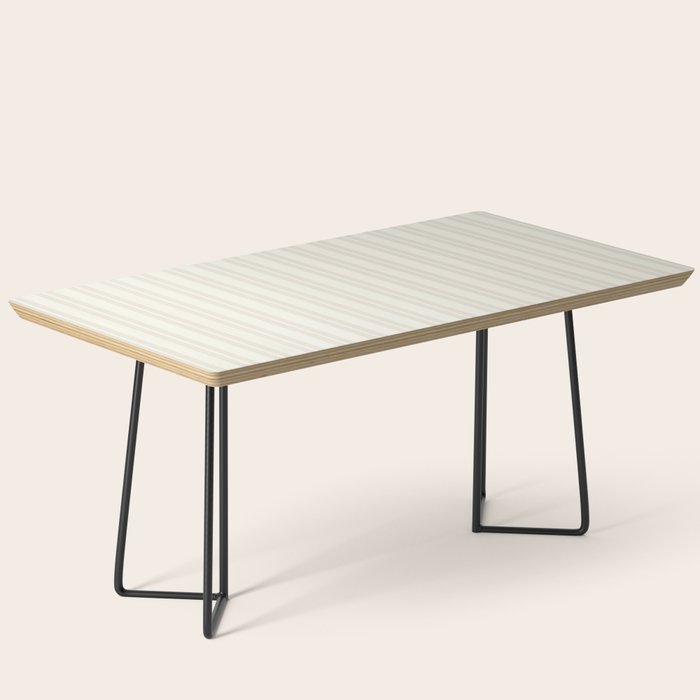 Pale Neutral Classic Double Stripe Pattern  Coffee Table Gallery Image 1
