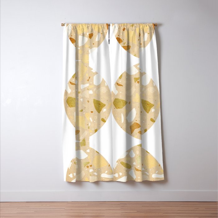 Terrazzo circle shapes Window Curtain Gallery Image 3