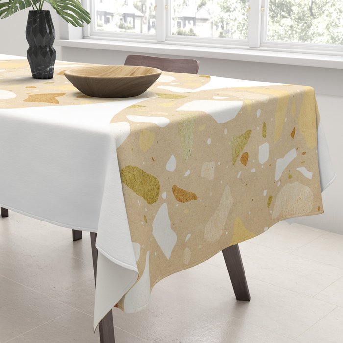 Terrazzo circle shapes Tablecloth Gallery Image 3