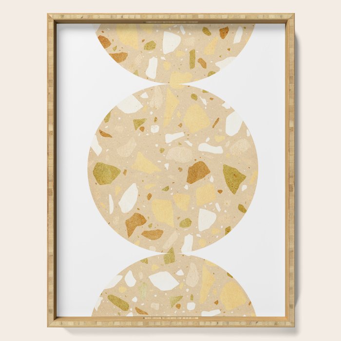Terrazzo circle shapes Serving Tray Gallery Image 1