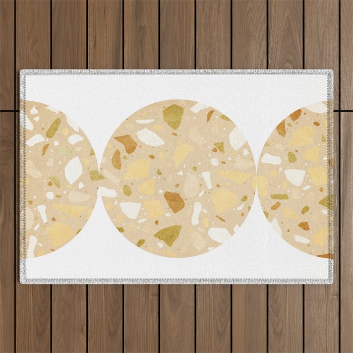 Terrazzo circle shapes Outdoor Rug Gallery Image 1