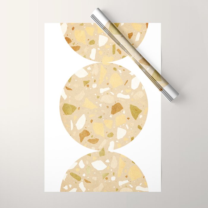 Terrazzo circle shapes Wrapping Paper Gallery Image 1