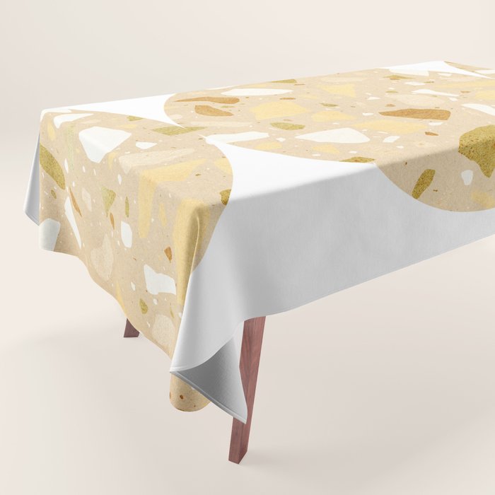 Terrazzo circle shapes Tablecloth Gallery Image 1