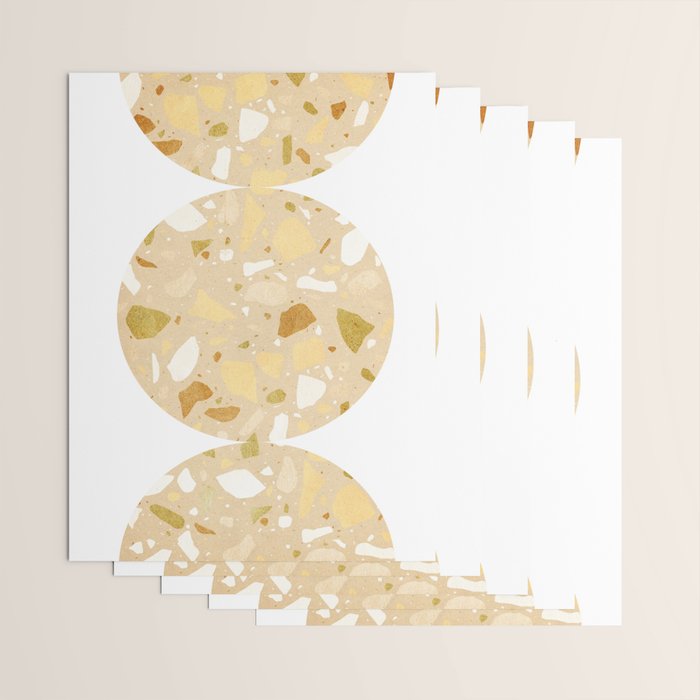 Terrazzo circle shapes Wrapping Paper Gallery Image 3