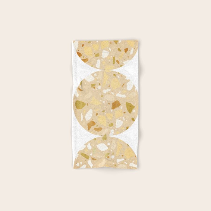 Terrazzo circle shapes Bath Towel Gallery Image 1