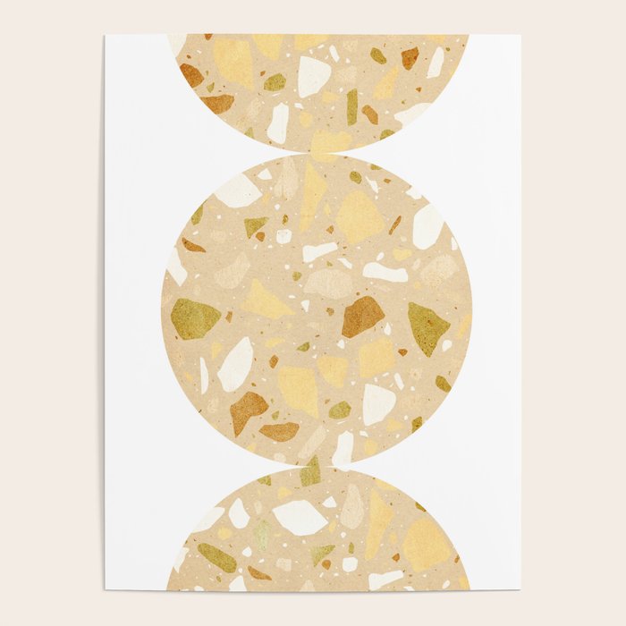 Terrazzo circle shapes Poster Gallery Image 4