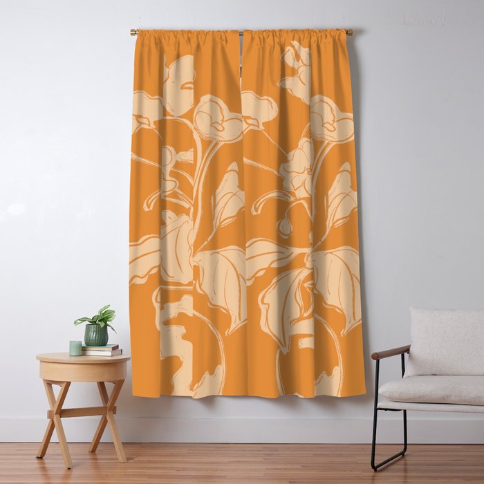 Minimalist Flowers In A Vase 6 Window Curtain Gallery Image 1