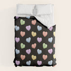 Colorful love heart candy pattern Duvet Cover Gallery Image 6