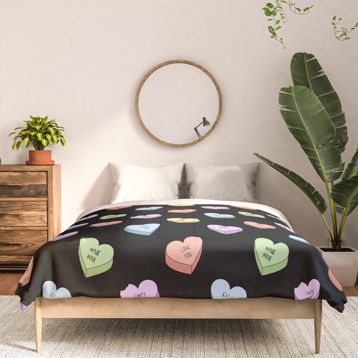 Colorful love heart candy pattern Comforter Gallery Image 3
