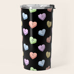 Colorful love heart candy pattern Travel Mug Gallery Image 2