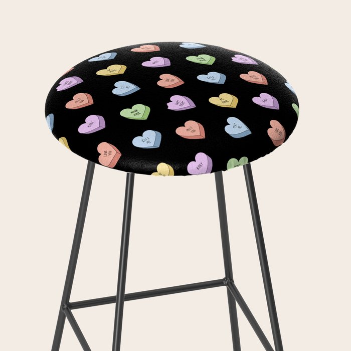 Colorful love heart candy pattern Stool Gallery Image 2