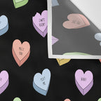 Colorful love heart candy pattern Wall Tapestry Gallery Image 3