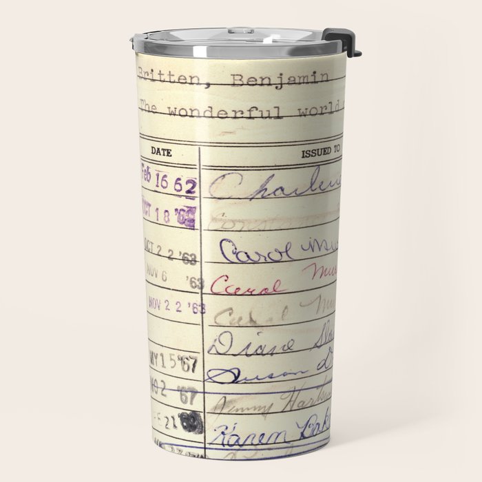 Library Card 780 The Wonderful World of Music Travel Mug Gallery Image 2