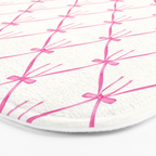 Bows & Ribbons Pattern VIII Y2K Pink Bath Mat Gallery Image 3