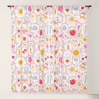 Little treasures, fun hand drawn pattern Window Curtain Gallery Image 5
