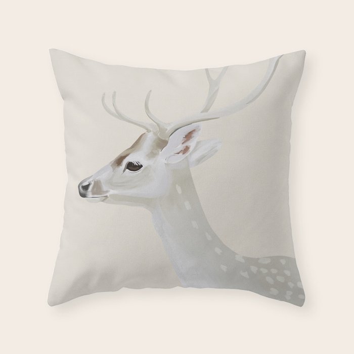 White Stag II Throw Pillow Gallery Image 6