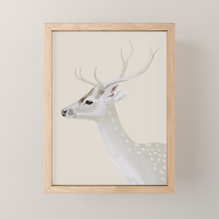 White Stag II Mini Art Print Gallery Image 1