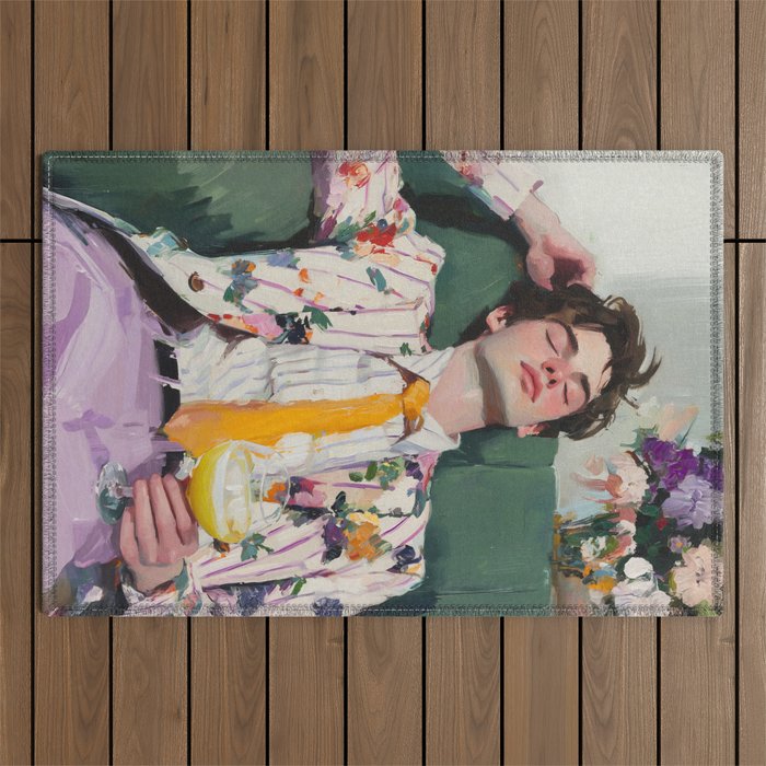 Dreaming in Floral Silence Outdoor Rug Gallery Image 1