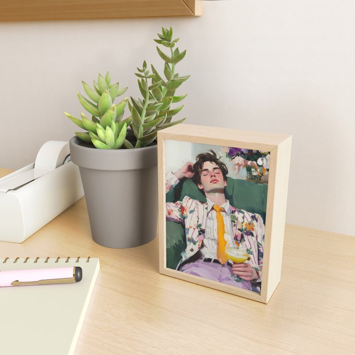 Dreaming in Floral Silence Mini Art Print Gallery Image 2