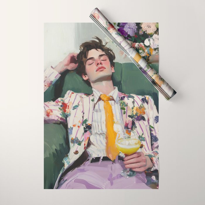 Dreaming in Floral Silence Wrapping Paper Gallery Image 1