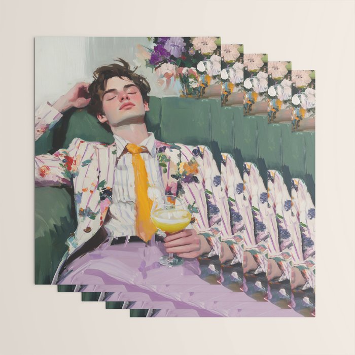 Dreaming in Floral Silence Wrapping Paper Gallery Image 3