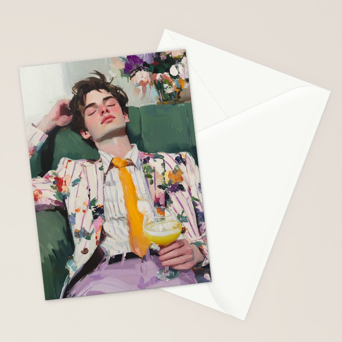 Dreaming in Floral Silence Stationery Card Gallery Image 2