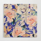 Modern Vibrant Flowery Garden B Wood Wall Art Gallery Image 1
