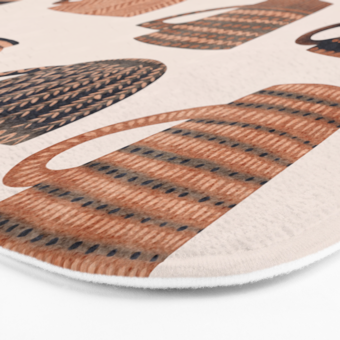 Watercolor Tea Cups Bath Mat Gallery Image 3