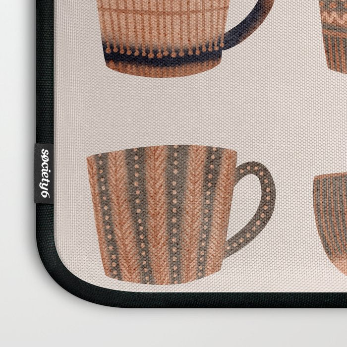 Watercolor Tea Cups Laptop Sleeve Gallery Image 3