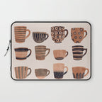 Watercolor Tea Cups Laptop Sleeve Gallery Image 1