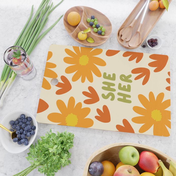 She/Her Pronouns Cutting Board Gallery Image 2