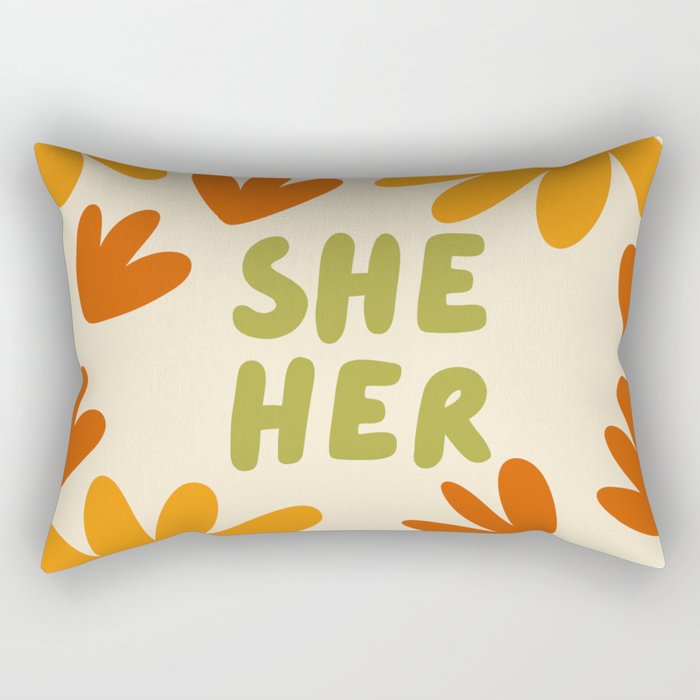 She/Her Pronouns Rectangular Pillow Gallery Image 2