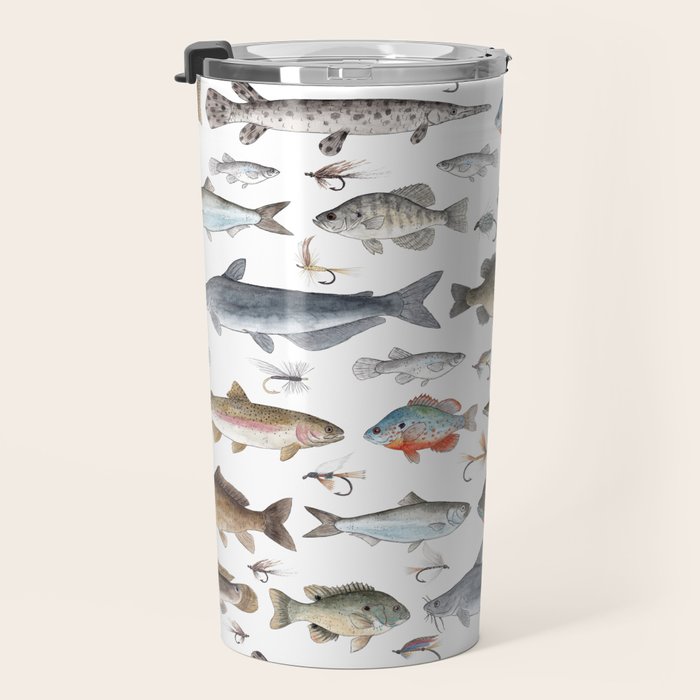 Freshwater Fish with Flies Travel Mug Gallery Image 3