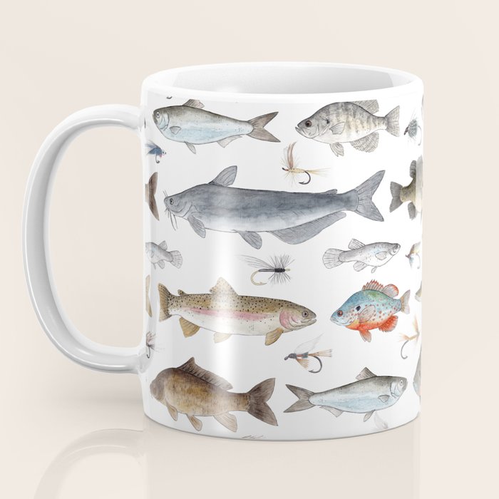 Freshwater Fish with Flies Coffee Mug Gallery Image 3