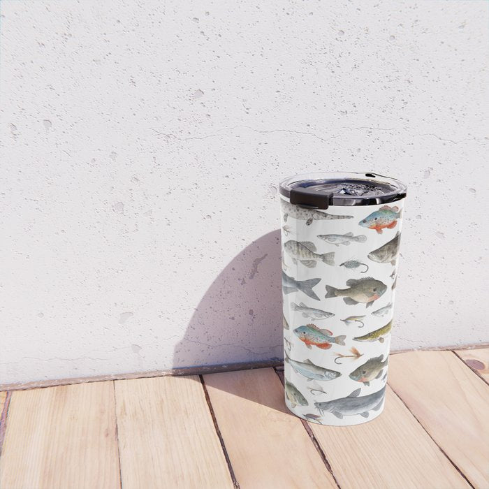 Freshwater Fish with Flies Travel Mug Gallery Image 4