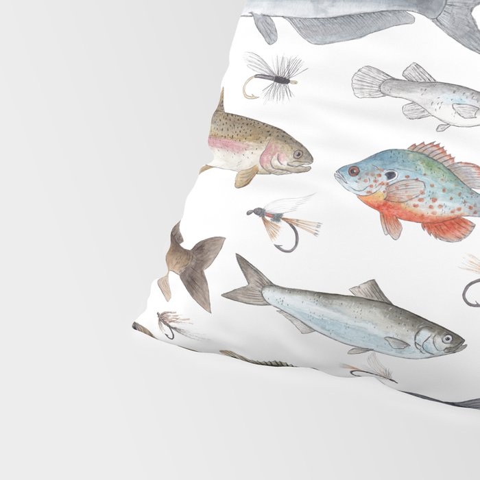 Freshwater Fish with Flies Pillow Sham Gallery Image 4