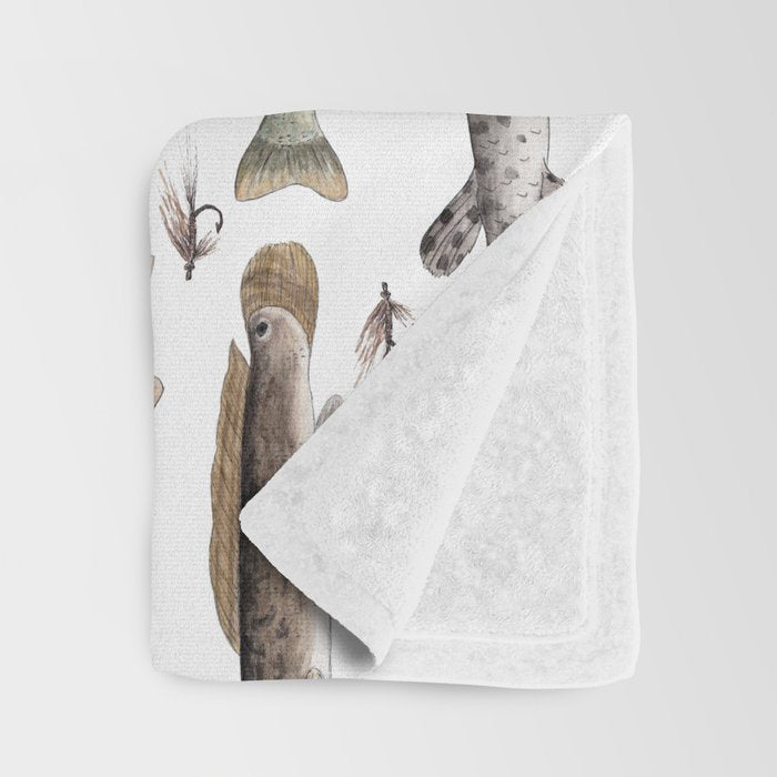 Freshwater Fish with Flies Throw Blanket Gallery Image 3