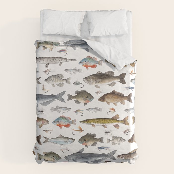 Freshwater Fish with Flies Duvet Cover Gallery Image 6