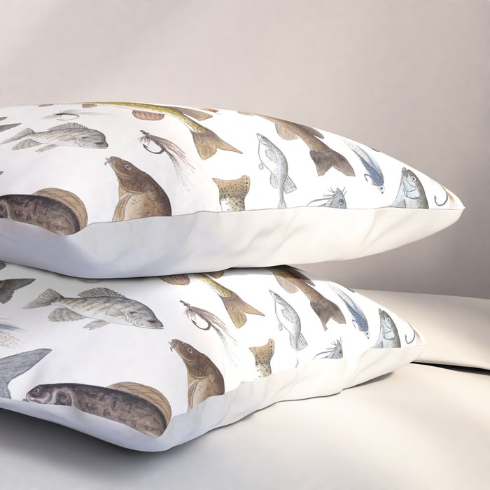 Freshwater Fish with Flies Pillow Sham Gallery Image 3