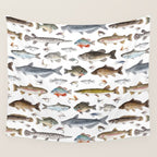 Freshwater Fish with Flies Wall Tapestry Gallery Image 4