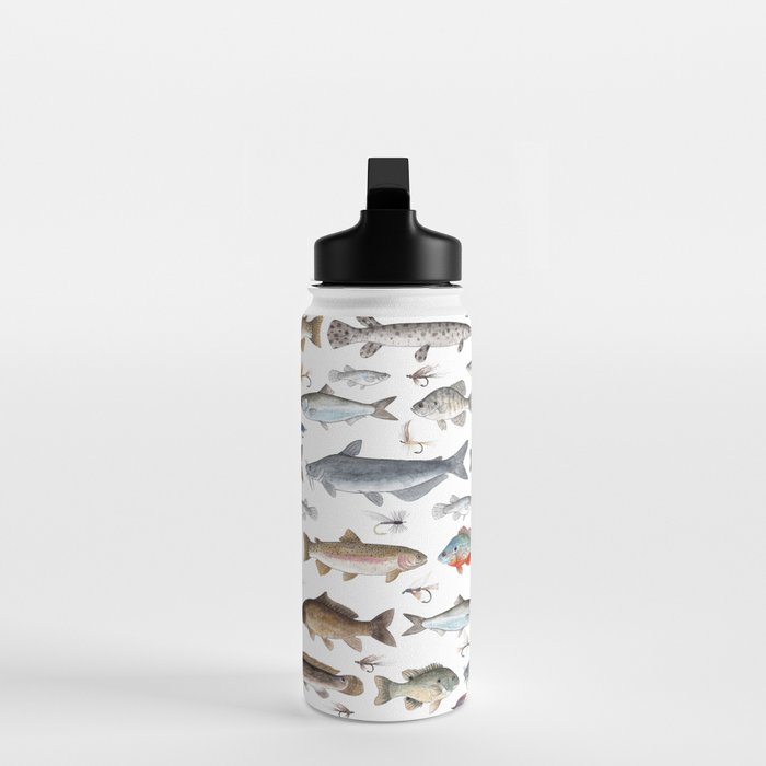 Freshwater Fish with Flies Water Bottle Gallery Image 3