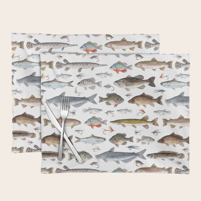 Freshwater Fish with Flies Placemat Gallery Image 1