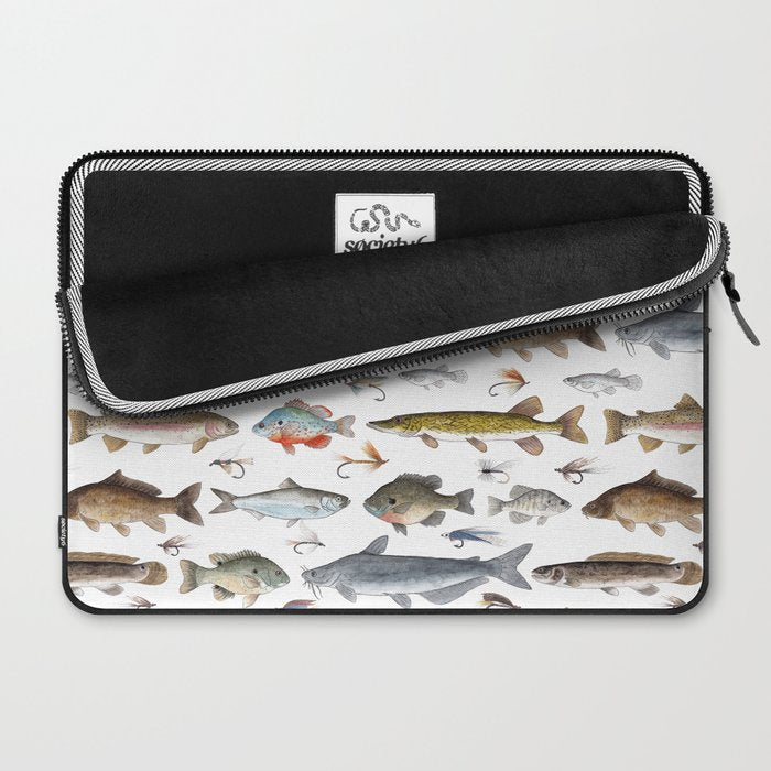 Freshwater Fish with Flies Laptop Sleeve Gallery Image 2