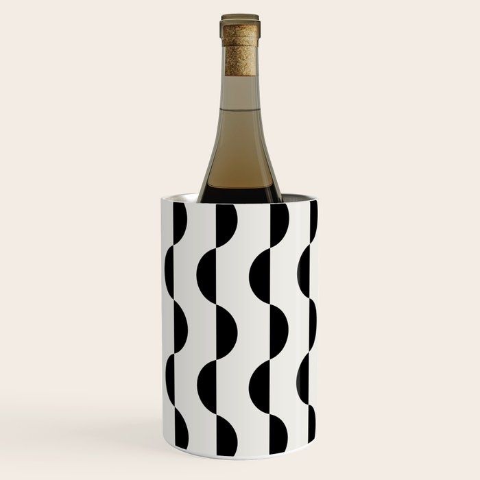 Gwynne Pattern - Black & White Wine Chiller Gallery Image 2