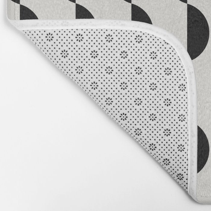 Gwynne Pattern - Black & White Bath Mat Gallery Image 2