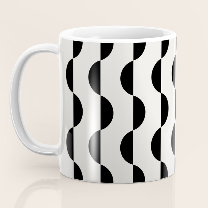 Gwynne Pattern - Black & White Coffee Mug Gallery Image 3