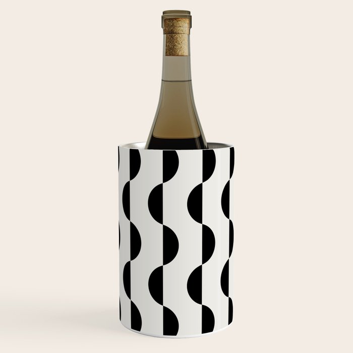 Gwynne Pattern - Black & White Wine Chiller Gallery Image 3