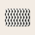 Gwynne Pattern - Black & White Bath Mat Gallery Image 1
